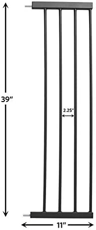 MidWest Homes for Pets 11" Wide Extension for 39" High Night Safety Glow Frame, Graphite - Image 2