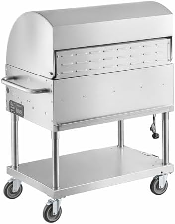 Commercial Stainless Steel Outdoor Liquid Propane Grill with Roll Dome Lid, 36" Cooking Surface, 5 Burners, 80,000 BTU, for Restaurant Patio, Resort, Catering, Outdoor Kitchen, Hotel - Image 2