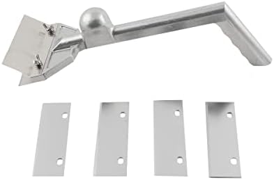 Grill Scrapers ECUTEE Heavy Duty Griddle Scraper Set Commercial Griddle Scraper Set Flat Top Grill Accessories with 4 Replacement Blades for Restaurants, Bars, Diners, Outdoor Grill Cleaning by ECUTEE