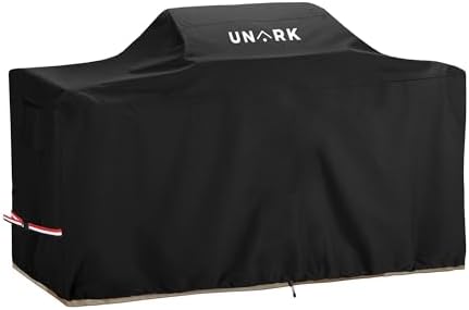 110 Inch Extra Large Grill Cover Kitchen Island Cover Large Island Grill Cover for Outdoor Grill Outdoor Kitchen Cover Heavy Duty Waterproof 110" L x 44" W x 48" H, Black by UNARK
