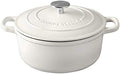 EDGING CASTING Cast Iron Dutch Oven With Lid Round Pot Enameled Covered for Bread Baking, 7 Quart, White by EDGINGCOOKWARE