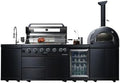 109" Outdoor Kitchen Island Gas Grill with Pizza Oven & Sink by XINONE