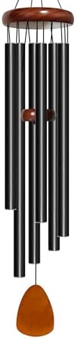 Bursvik 42" Aluminum Wind Chimes for Outside (Black), Patio Zen Decor Gift by BursvikWindChimes