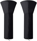 ANSTROUT 420D Patio Heater Cover, Waterproof with Zipper, Outdoor Propane Heater Cover for 24 Months of Use - Size 89" Hx33 Dx19 B Round - Black (2Pack) by ANSTROUT