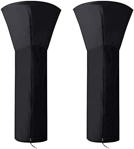 ANSTROUT 420D Patio Heater Cover, Waterproof with Zipper, Outdoor Propane Heater Cover for 24 Months of Use - Size 89" Hx33 Dx19 B Round - Black (2Pack) by ANSTROUT