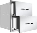 Outdoor Kitchen Drawers Stainless Steel, BBQ Drawer Inserts for Built-in Patio Grill Station, Outdoor Storage Drawer, 18''W x 15''H by MIGODA