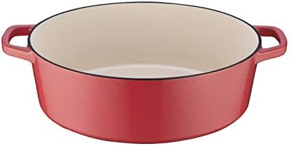Cuisinart Chef's Classic Enameled Cast Iron Dutch Oven with Lid, Porcelain Enameled Interior, Oven Safe, Induction Compatible, 7-Quart, Oval, Peony Pink - Image 2