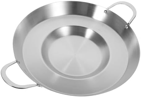 SOLUSTRE Stainless Steel Concave Frying Pan for Hiking and Camping Use by SOLUSTRE