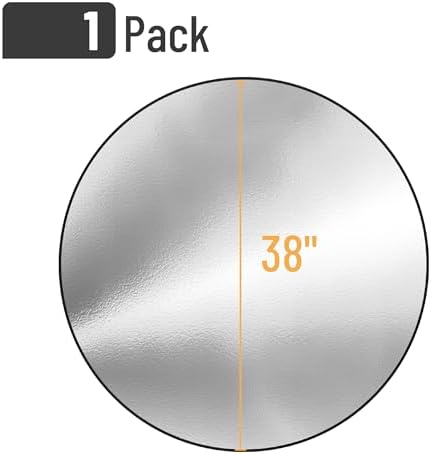 UNCO- Round Fire Pit Mat, 38", Silver Fireproof Design, Reusable, Portable, 3 Layers, Waterproof & Easy to Clean, Grill Matt for Outdoor Grill Deck Protector - Image 2