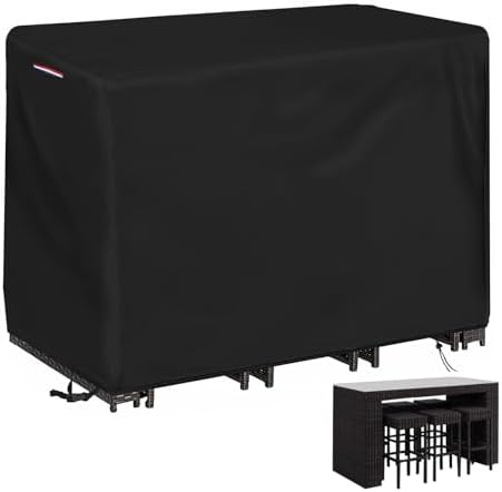 Outdoor Customized Bar Table Set Cover by Yourpatiocoverexpert