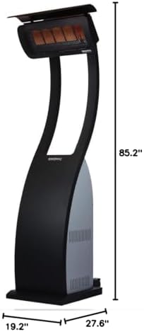 Bromic Tungsten Smart Heat Freestanding 11000W Gas Patio Heater - Propane Gas (LPG), 500 Series, 110V, Black Finish - BH0510001 - Image 6