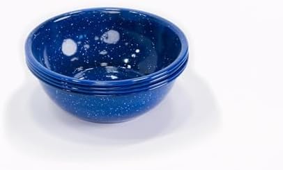 Enamelware for Camping and Backpacking - Cookware Gear Essentials for Camping and Backpacking (Made by Caddis Sports, Inc.) (6 Inch Bowl (8 Pack)) - Image 5