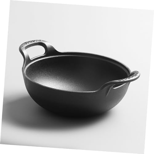 Milisten Cast Iron Skillet Pot Outdoor Cooking Essential for Camping and Picnics Ergonomic Design Smooth for Easy Cleaning Versatile for Family Meals - Image 4