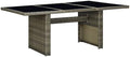 Garden Table Rectangular Brown Patio, Outdoor Furniture, Dining Tables for Kitchen, Deck, Balcony and Exterior Use by Unknown