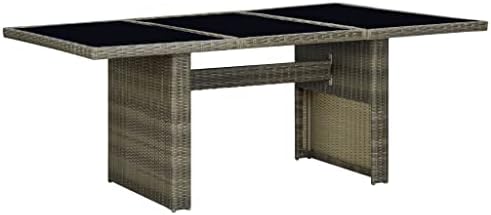Garden Table Rectangular Brown Patio, Outdoor Furniture, Dining Tables for Kitchen, Deck, Balcony and Exterior Use by Unknown