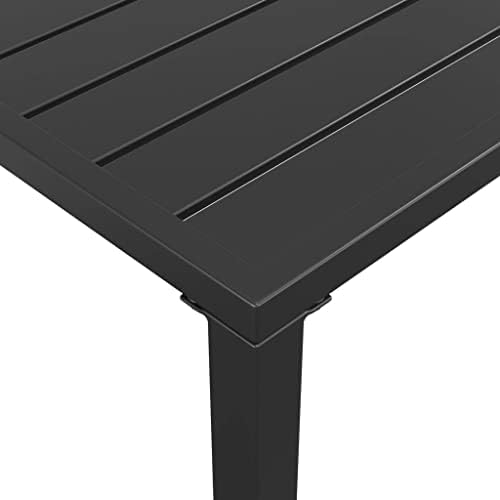 Garden Dining Table, Anthracite Steel, 43.3 x 21.3 x 27.6 in, Durable Outdoor Patio Furniture for Balcony & Porch - Image 6