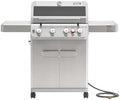 Monument Grills 4+1 Burner Natural Gas Grill with Natural Gas Hose, 50,000 BTU Stainless Steel Outdoor Patio Barbecue Grill, Broil Zone Fast Heating, Knob Lights, and Easy Cleanup, M415BZNG by MonumentGrills