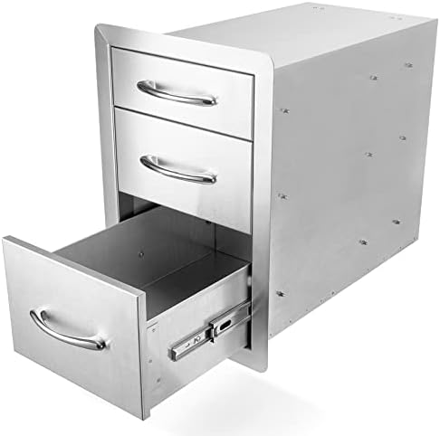 Stanbroil Triple Access Drawers for Outdoor Kitchen, 304 Stainless Steel by Stanbroil