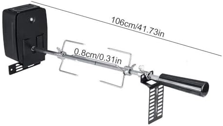 Rotisserie Kit-Rotisserie Heavy Duty Stainless Steel Universal Complete Grill Rotisserie Kit with Electric Motor for BBQS - Image 2