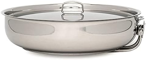 The Pathfinder School Stainless Steel Folding Skillet and Lid (8-Inch) - Image 2