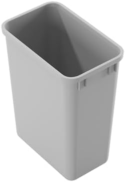 Dowell Wastebasket Trash Container, 35Qt/9Gal, Plastic, Stackable, for Kitchen/Bathroom/Office, Tall&Slim Trash Can 18" H (Grey 4000 35 04) by DowellKitchenBath