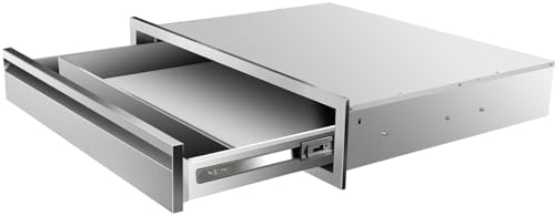 Outdoor Kitchen Drawers 30" W x 6.5" H x 23" D Flush Mount Single BBQ Drawers Built-in Stainless Steel Drawer for Outdoor Kitchen Island Patio Grill Station by Unknown