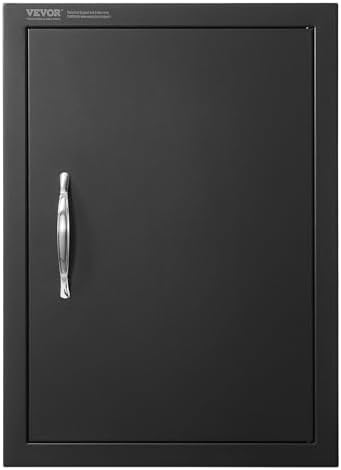 VEVOR Outdoor Kitchen Door - 16W x 22H Inch, Flush Mount, Vertical Wall Door with Handle, for BBQ Island and Grilling Station by VEVOR
