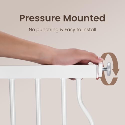 owlie Narrow Baby Gate with Door 23.6-27.6 Inch for Stairs Small Doorways - Image 4