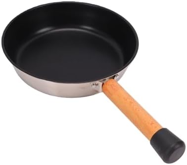 Portable Outdoor Frying Pan Lightweight Stainless Steel Skillet for Camping Cooking 20 * 35.5cm (CW-14 Wooden Handle Frying Pan) - Image 2