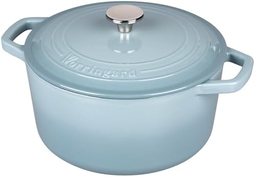 VORRINGARD Enameled Cast Iron Dutch Oven Pot with Lid, for Bread Baking, Round Bread Oven- include Sourdough Bread Baking Supplies set, 4.5QT, Sea Salt - Image 7