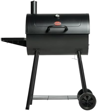 Char-Griller Barrel Pro Charcoal Grill with Charcoal Fuel, Adjustable Charcoal Tray, EasyDump Ash Pan, 785 Sq. In. Cooking Area, for Grilling & Smoking, Black by Char-Griller