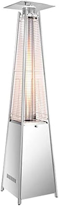 Vivicreate 42,000 BTU Pyramid Patio Heater, 88-Inch Outdoor Propane Heater with Quartz Glass Flame Tube and Cover, Freestanding Heater for Patio, Deck and Backyard by Vivicreate