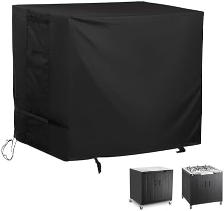 Outdoor Island Table Cover for Feasto Grill Cart with Storage Cabinet, Outdoor Kitchen Cabinet Cover for BBQ Storage Cabinet/Outdoor Kitchen Cart/Outdoor Prep Table by Unknown