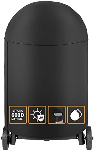 NEXCOVER Round Grill Cover | 34” Dia by 41”H BBQ Cover, Dome Smoker Cover, Fade & UV Resistant Barbecue Cover, Waterproof Heavy Duty Barbeque Cover, Compatible for Char-Griller Akorn Kamado Grills by NEXCOVER