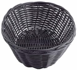 TableCraft Oval Black Woven Plastic Serving Baskets 9 x 6 Inch (Set of 12) - Durable Polypropylene Bread Basket Bulk Pack for BBQ, Grill Out, Fries, Chips, Burgers, Fast Food & Restaurant Cookouts - Image 5