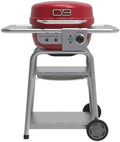 Charbroil Bistro Pro | 3-in-1 Electric, Griddle, & Charcoal Compact Grill | Electric BBQ grill | Red by Charbroil