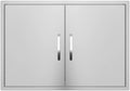BBQ Access Double Doors 30Wx21H Flush Mount Stainless Steel Outdoor Kitchen Door for Outside Cabinets and BBQ Island by YourFriends
