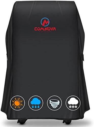 Comnova Grill Cover 30 Inch - 7105 BBQ Cover for Weber Spirit 210 Gas Grill Heavy Duty & Waterproof, Barbecue Cover for Weber Spirit E-210 Grill with Side Trays Fold Down (NOT Fit Spirit II E-210) by MCOMNOVAOUTDOORS
