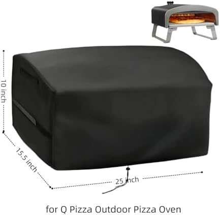 25 Inch Pizza Oven Cover for QPizza Gas Pizza Oven/Tabletop Outdoor Grill - Image 2