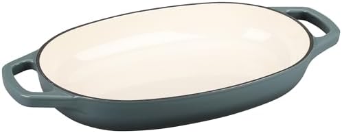 EDGING CASTING Enameled Cast Iron Oval Dutch Oven Pot with Lid, Dutch Oven for Sourdough Bread Baking, Bread Oven, Bread Dutch Oven, Oval Bread Pan, 5qt, Slateblue - Image 5