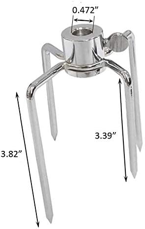 4 Pack Stainless Steel 304 Grill Rotisserie Meat Forks Set- Fits 5/16" Square and 3/8" Round Hexagon Spit Rods for rotisserie kit for Gas Charcoal Grill - Image 3