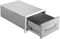 Outdoor Kitchen Drawers 14" W x 8.5" H x 23" D Flush Mount Single BBQ Drawers with Chrome Handle Built-in Stainless Steel Drawer for Outdoor Kitchen Island, Patio Grill Station by SGOLAN