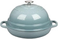 EDGING CASTING Enameled Cast Iron Dutch Oven Pot with Lid, Round Bread Oven for Homemade Sourdough Bread Baking, 6 Quart, Seasalt by EDGINGCOOKWARE