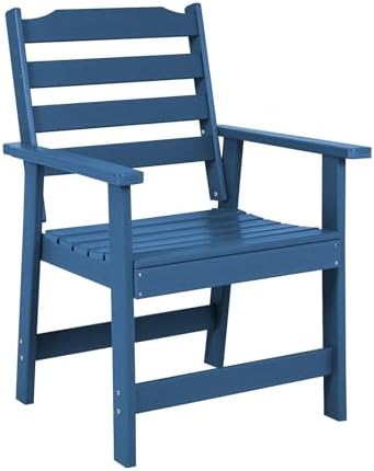 FUNBERRY Outdoor Dining Chair, HDPE All Weather Patio Chair for Outside by FUNBERRY