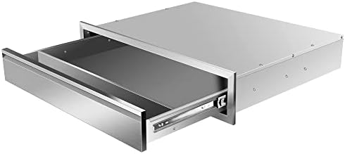 Outdoor Kitchen Drawers 30" W x 6.5" H x 23" D Inch Stainless Steel Flush Mount BBQ Single Drawers for Outdoor Kitchen Island, or Patio Grill Station by KODOM