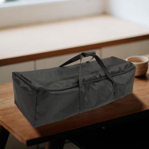 Black Oxford Cloth Grill Storage Bag with Zipper for Camping - Image 4