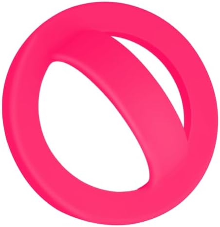 Magnetic Silicone Ring Grip Phone Holder, Rotating Finger Loop Ring Grip Holder, Soft and Portable, Strong Magnetic Attraction, Compatible with Magsafe Phone Case (Hot Pink) by QxbBox