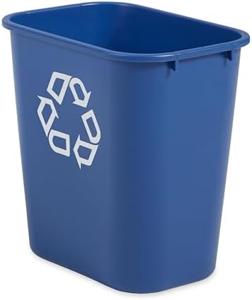 Rubbermaid Commercial Products Wastebasket, Blue Recycle, 7-Gallon - Image 3