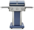 Kenmore 3-Burner Propane BBQ Grill, 30,000 BTUs Gas Grill with Cast Iron Cooking Grates, Folding Side Tables & Wheels, Outdoor Grill with Tool Hooks, Azure Blue by Kenmore