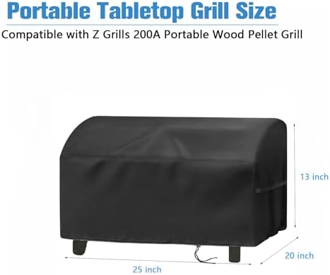 Tabletop Grill Cover for Z Grills Cruiser 200a Portable Pellet Grill - Image 2